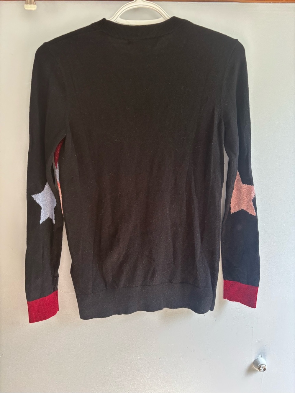 Ted Baker Black Crewneck Sweater with Chevron and Star Motif - Picture 5 of 5